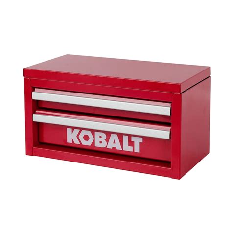 kobalt mini 10.83-in friction 2-drawer red steel tool box|Kobalt Mini 2.